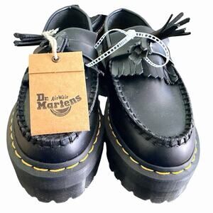 Dr. Martens Adrian Quad Loafers Women’s Size 7/Men’s 6. Tassel Black NWOB